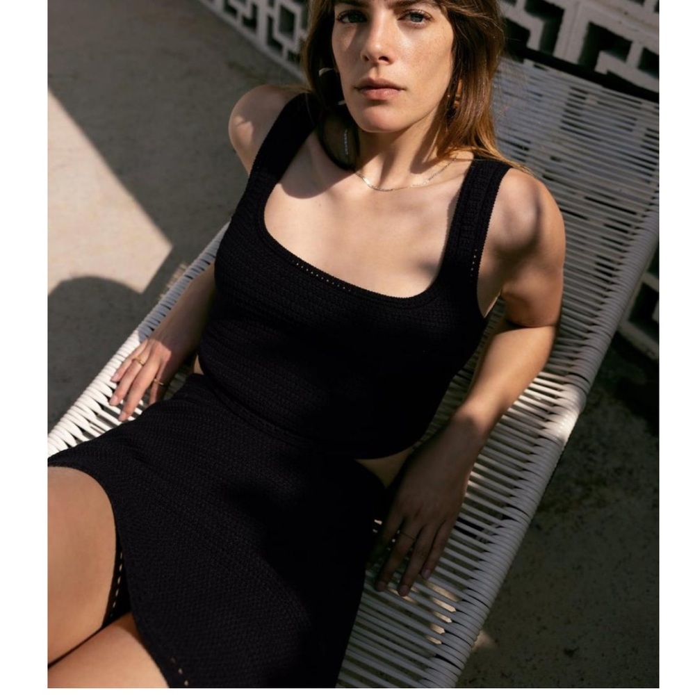 ZARA Co-Ord black crochet top